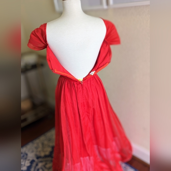Vintage Red Formal Dress - Picture 6 of 6